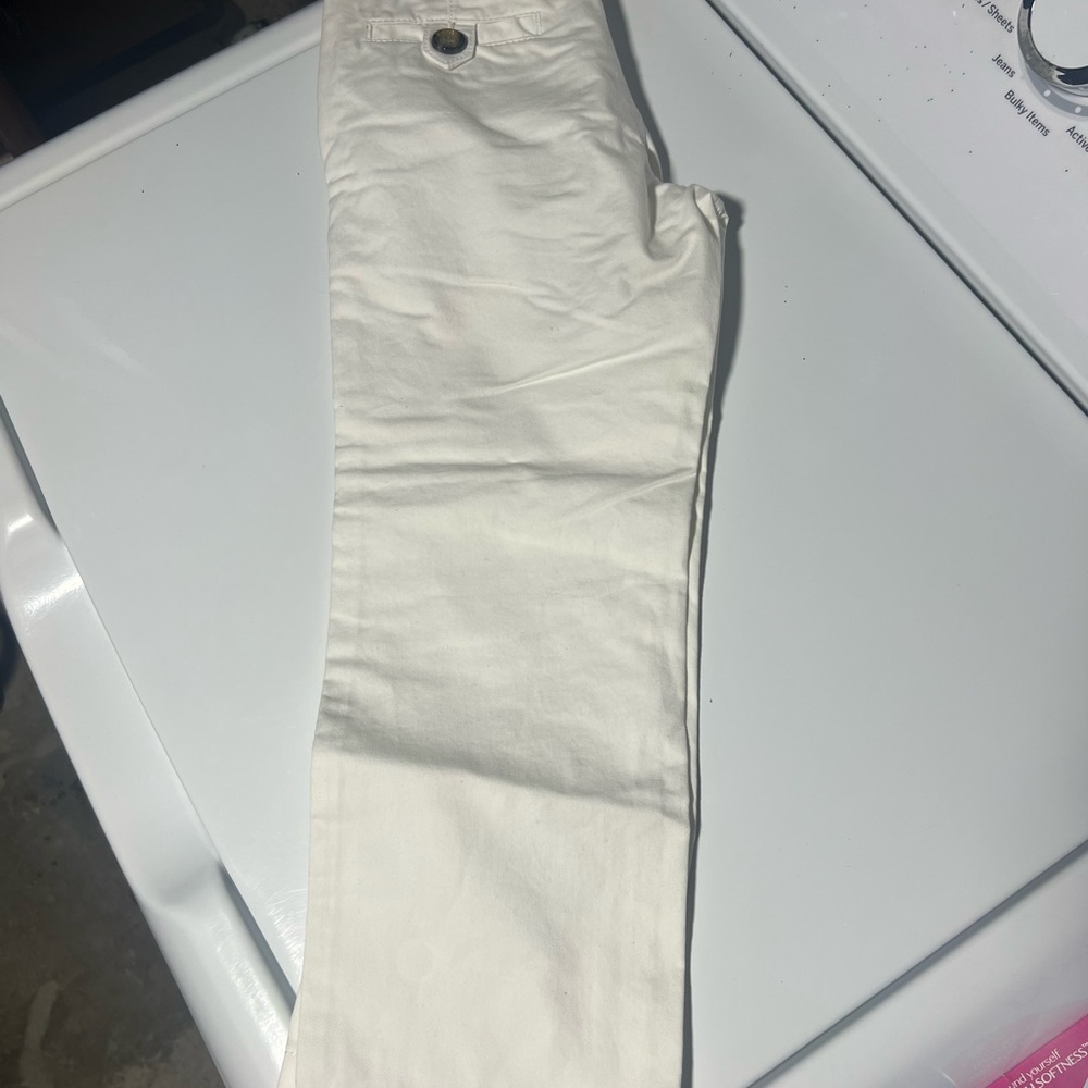 Burberry White Pants with Iconic Check Lining